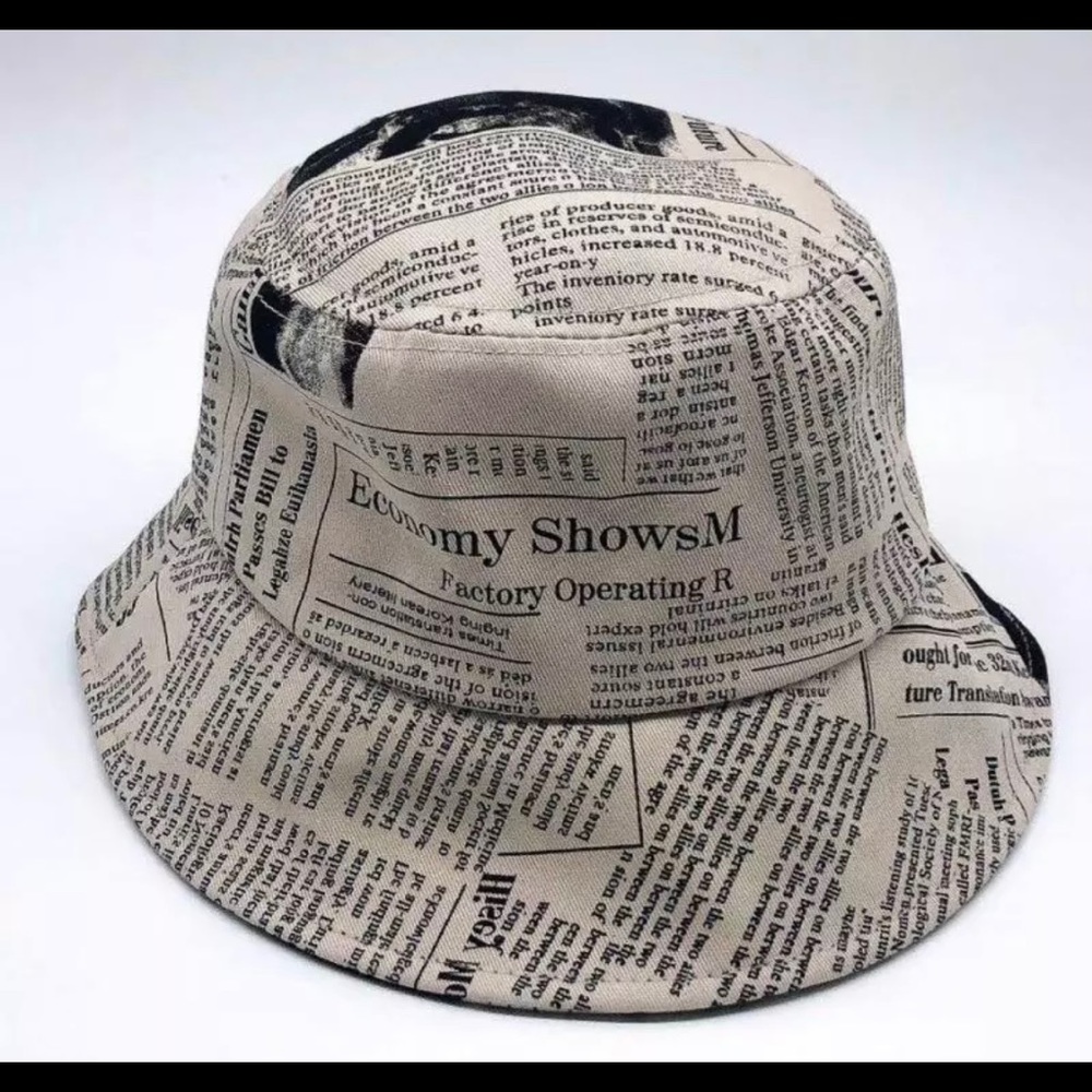 Newspaper bucket hat